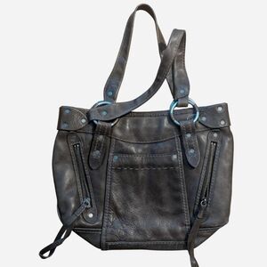 Vintage Ruehl No. 925 Leather Tote Bag Genuine distressed brown leather